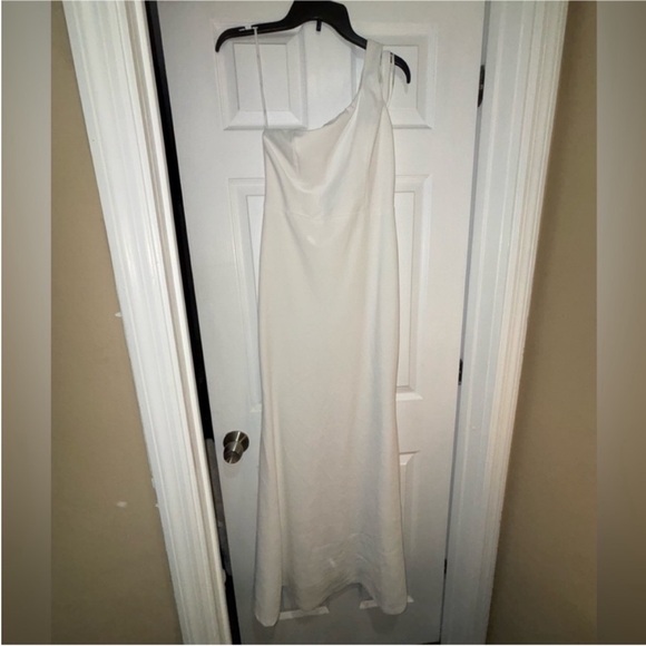 Lulu's White One-Shoulder Mermaid Maxi Dress - Picture 5 of 10